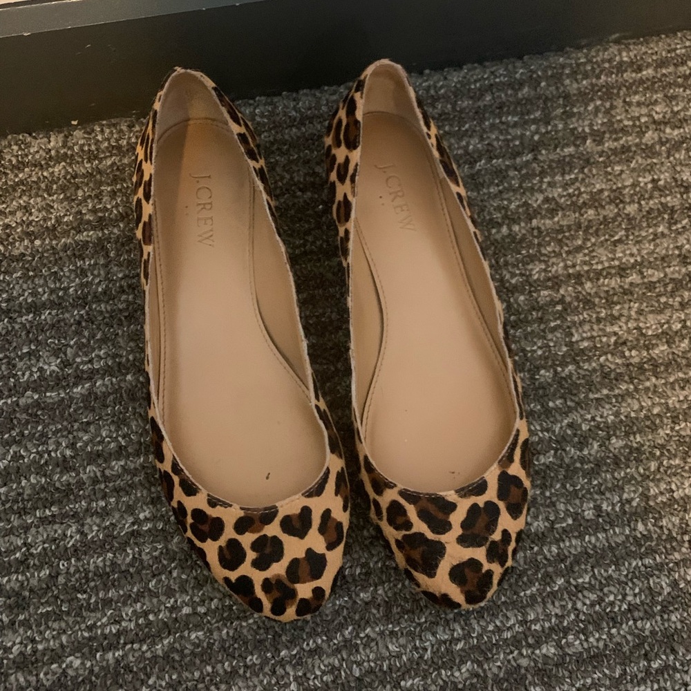 J Crew leopard print flats